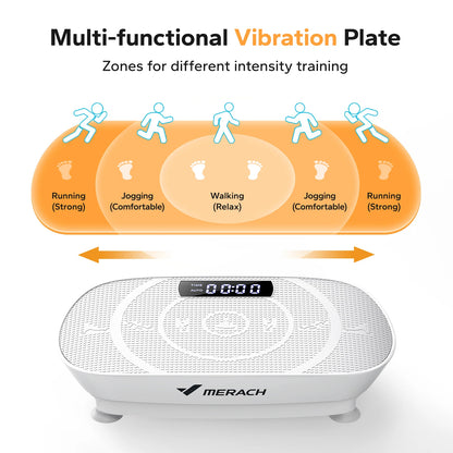 MERACH Vibration Plate – Whole Body Workout Machine with Bluetooth & Resistance Bands