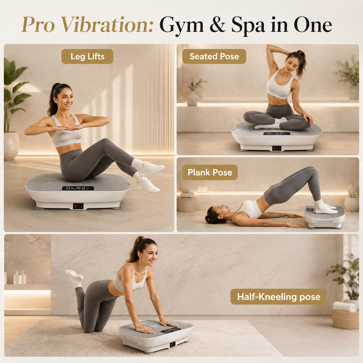 MERACH Vibration Plate – Whole Body Workout Machine with Bluetooth & Resistance Bands