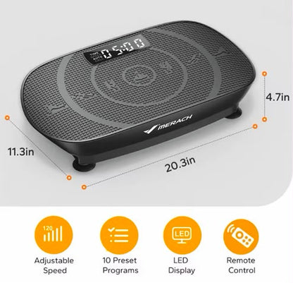 MERACH Vibration Plate – Whole Body Workout Machine with Bluetooth & Resistance Bands