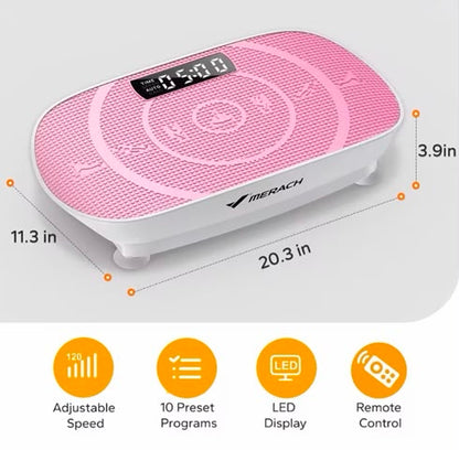 MERACH Vibration Plate – Whole Body Workout Machine with Bluetooth & Resistance Bands